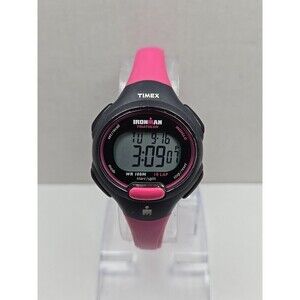 Womens Timex Ironman Triathlon 10 Lap Digital Watch Indiglo Alarms New Battery